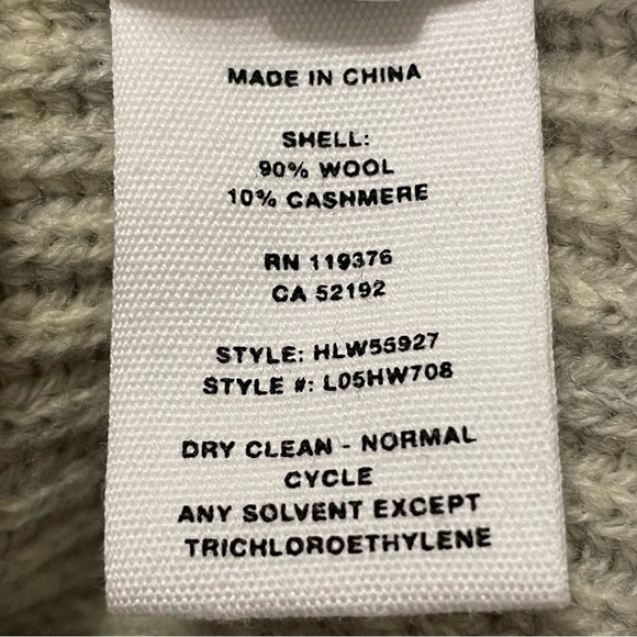 HELMUT LANG NWOT Wool Cashmere Long Sleeve V-Neck Knit Romper in Light Gray - Picture 8 of 9